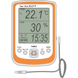 เครื่องวัดอุณหภูมิและความชื้นแบบตั้งโต๊ะวัดได้ทั้งในและนอก, Digital IN-Out Thermo-Hygrometer
