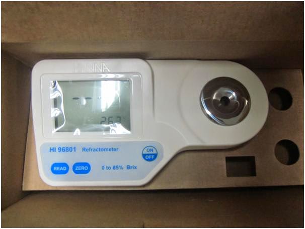 รีแฟคโตมิเตอร์วัดความหวานแบบดิจิตอล, Brix Digital Portable Refractometer Model HI96801