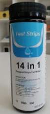 กระดาษเทียบสีวัดค่าน้ำโดยรวม 14 ค่า, 14 in 1 Reagent Strips For Water